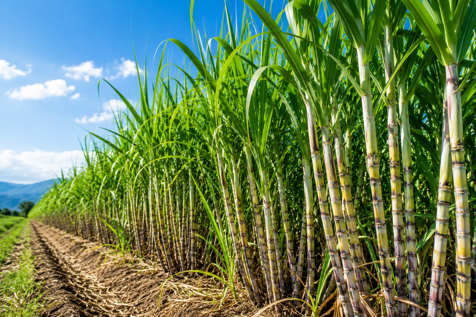Sugar cane crop field