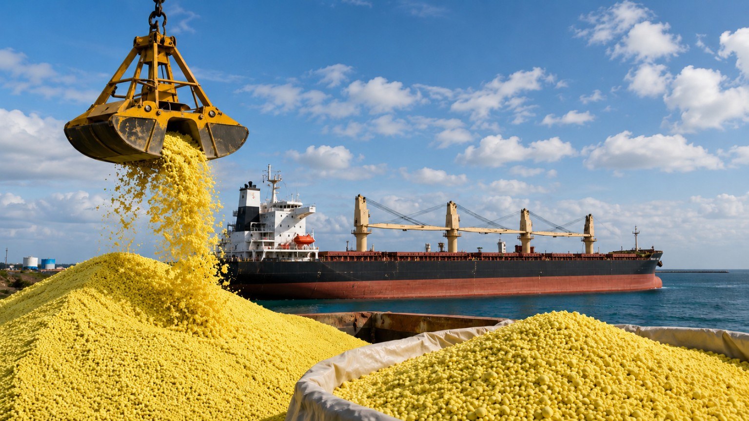 Sulfur bulk cargo handling