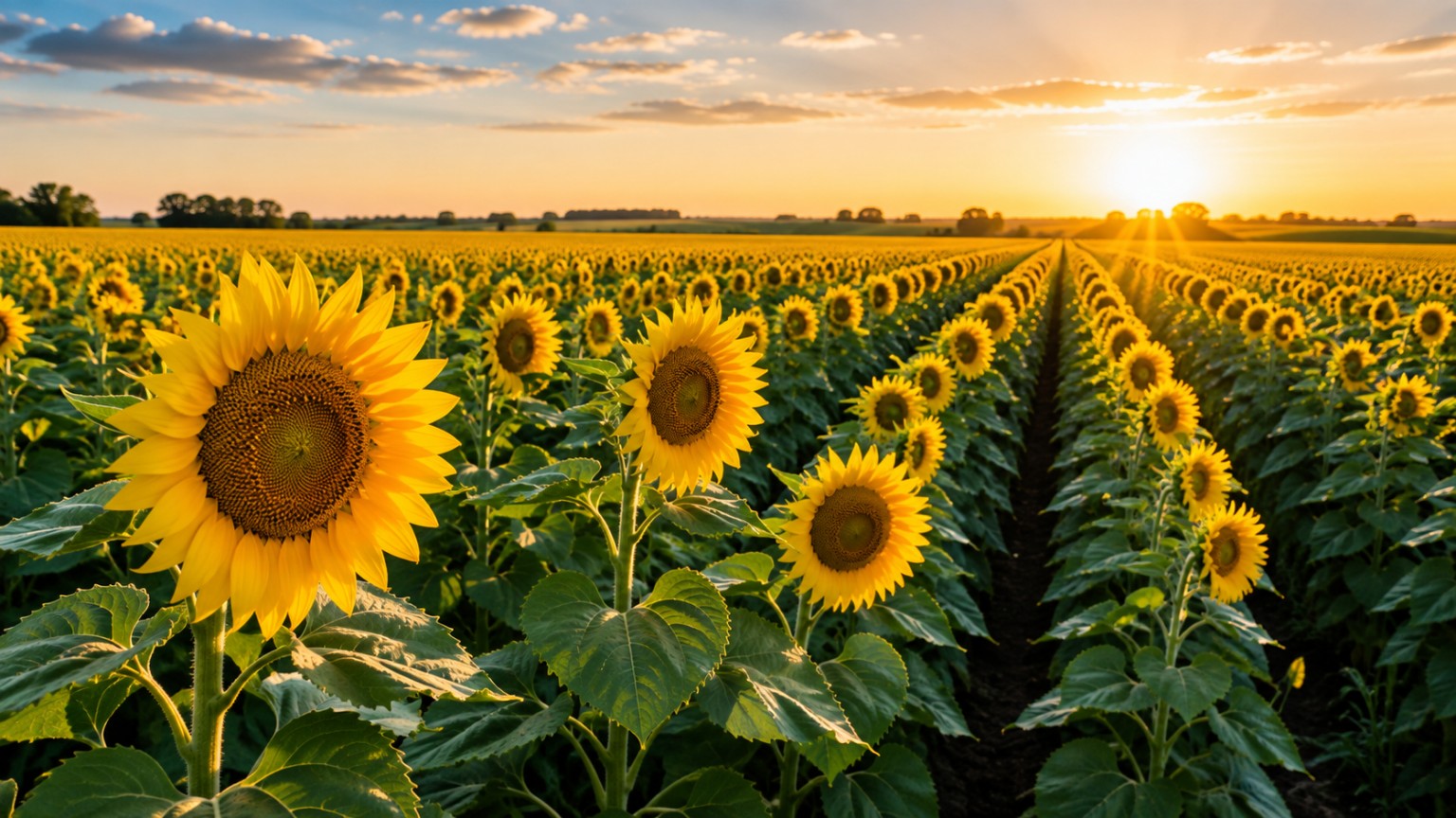 Sunflower crop field