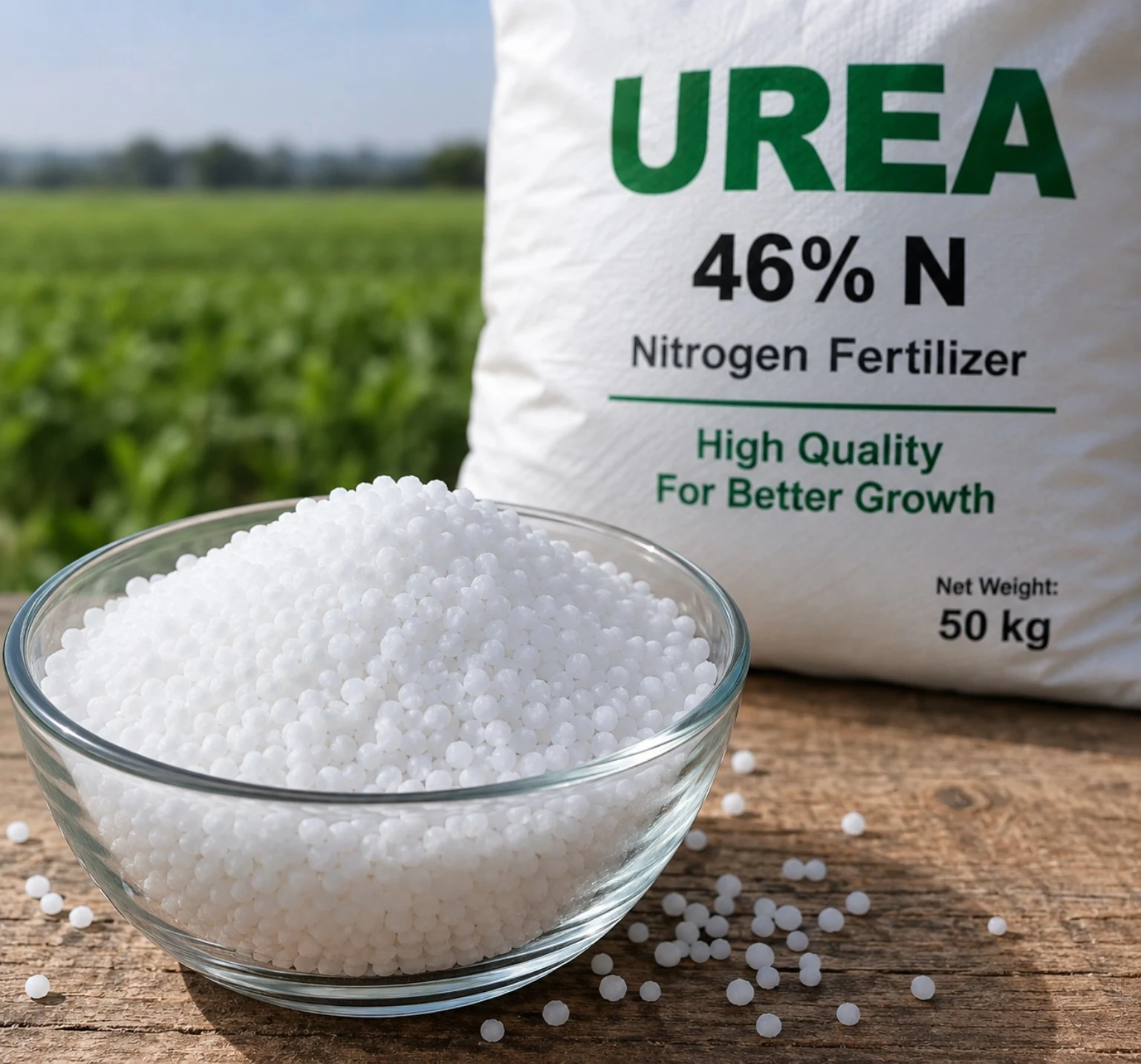 Urea 46 nitrogen fertilizer for agricultural fertilization